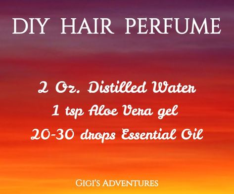 Diy Hair Perfume, Hair Perfume Diy, Perfume Diy, Diy Scrubs, Diy Haircare, Essential Oil Perfumes Recipes, Homemade Perfume, Hair Sprays, Diy Deodorant