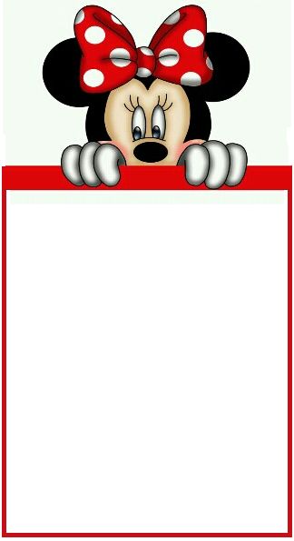 .quero salva Minnie Mouse Printables, Mickey Mouse Printables, Minnie Mouse Cartoons, Minnie Mouse Birthday Invitations, Colorful Borders Design, Floral Cards Design, Kids Background, Minnie Party, Minnie Mouse Birthday