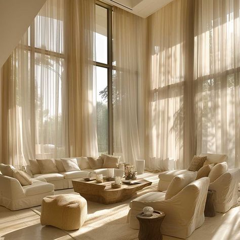 Find Your Perfect Living Room Curtain Style Today • 333+ Art Images Couch In Front Of Curtains, Giant Windows Living Room, Floor To Ceiling Curtains Living Room, High Curtains Living Room, Floor To Ceiling Windows Living Room, Curtains For Big Windows, Huge Curtains, Big Window Curtains, High Ceiling Curtains