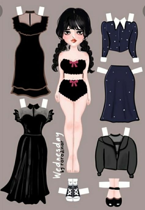 Wednesday Addams Paper Doll, Paper Doll Template Printables, Wednesday Paper Doll, Paper Dolls Shoes, Lol Paper Dolls Printable Free, Paper Doll Printable, Disney Paper Dolls, Free Printable Paper Dolls, Paper Doll Printable Templates