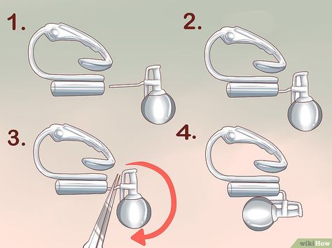 3 Ways to Convert Pierced Earrings to Clip On Earrings - wikiHow Small Silver Hoop Earrings, Blue Crystal Earrings, Hammered Hoop Earrings, Bar Stud Earrings, Buy Earrings, Bar Studs, Anniversary Jewelry, Fish Hook Earrings, Ear Rings