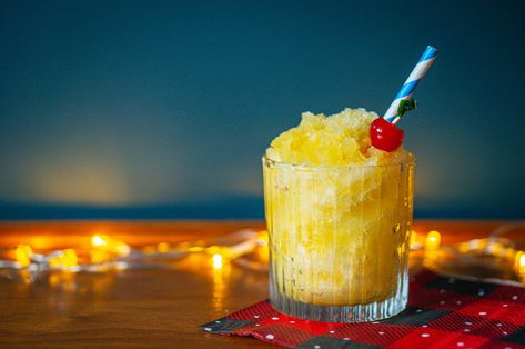 This shockingly easy and potent batch cocktail is a holiday must-have in the easterly province—and is traditionally prepared in a salt beef bucket. Newfie Slush, Jiggs Dinner, Cheesy Potatoes Crock Pot, Salt Beef, Vienna Sausage, Slush Recipes, Batch Cocktails, Orange Juice Concentrate, Cherry Brandy