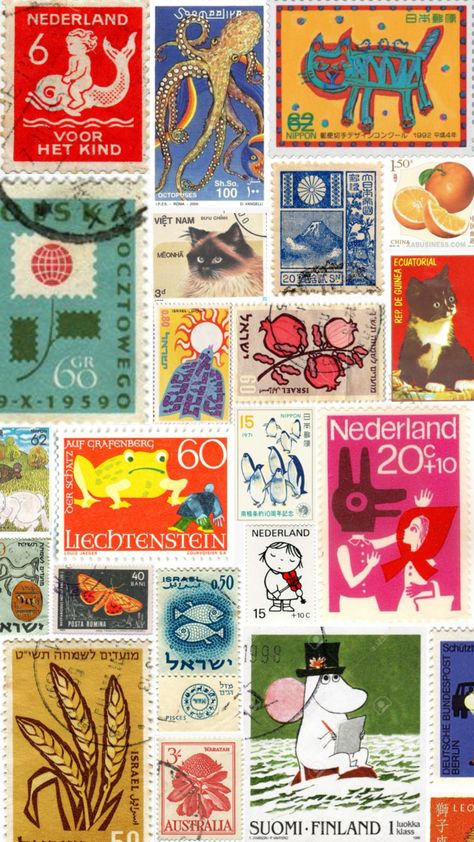 #collage #wallpaper #stamps #stamp #vintagestamps #stampcollage #stampwallpaper #aesthetic Scrapbook Printing, Collage Art Projects, Collage Wallpaper, Scrapbook Printables, Post Stamp, Victorian Art, Vintage Stamps, Art And Illustration, Hippie Art