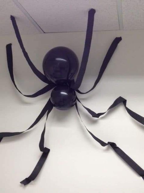 Halloween Decorations For Breakroom, Black Balloons Halloween, Grown Up Halloween Party Decorations, Scream Decoration Halloween, Colourful Halloween Decor, Monster Bash Halloween Party, Workplace Halloween Decorations, 21st Halloween Birthday Ideas, Halloween Photobooth Diy