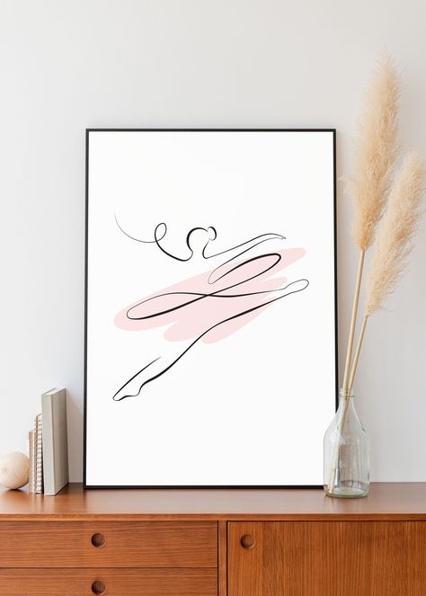 One Line Ballerina, Dancers Drawing, Single Line Dancer Tattoo, Ballerina Line Drawing, Ballerina Minimalist Drawing, Line Art Ballerina, Line Art Ballet, Ballerina Line Art, Dancer Line Art