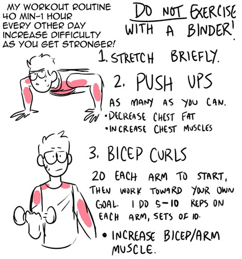 some people on insta said i should post my workout routine since i mentioned how im so happy with the results, so here’s my... My Workout Routine, Trans Boys, Im So Happy, Chest Muscles, Trans Pride, Workout Guide, Some People, So Happy, Workout Routine