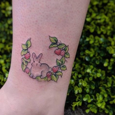 Peter Rabbit Tattoos, Australia Tattoos, 27 Tattoo, Sea Bunny, Umbrella Tattoo, Strawberry Bunny, Bunny Tattoo, Prison Tattoos, Bunny Tattoos