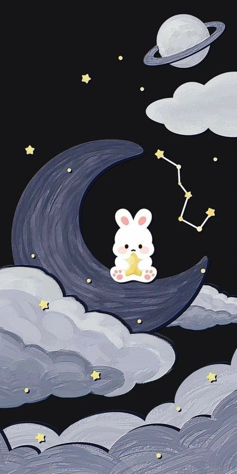 Pfp Simple Aesthetic, Rabbit Wallpaper, 귀여운 음식 그림, Cute Mobile Wallpapers, Cocoppa Wallpaper, Bunny Wallpaper, Cute Galaxy Wallpaper, Wallpaper Doodle, Cute Pastel Wallpaper