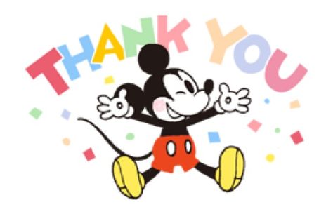 Thank You Stickers Disney, Mickey Mouse Thank You Cards, Mickey Mouse Birthday Stickers, Miky Mouse Sticker, Mickey Mouse Png Hd, Mickey Mouse Wall Art, Mickey Mouse Pictures, Sticker Maker, Walt Disney Company