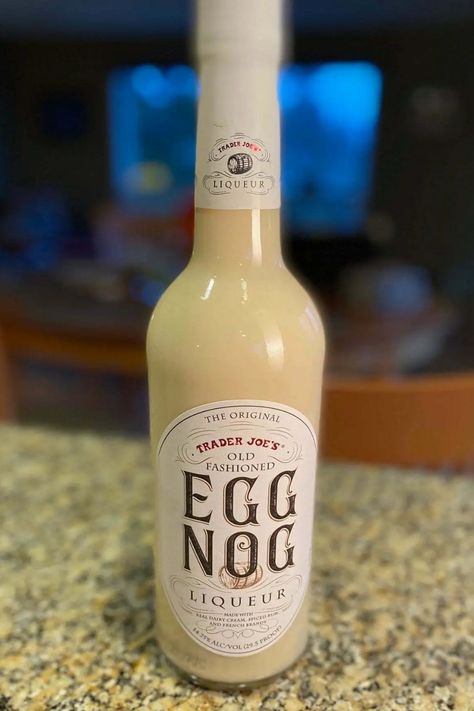 Just in time for the Holiday Season, Trader Joe’s has released their seasonal Egg Nog Liqueur again. This highly popular egg nog drink is very popular in the winter time and Eggnog or Egg Nog, Egg Nog Liqueur Recipes, Eggnog Drinks, Trader Joes Vegan, Christmas Eggnog, Creamy Eggnog, Liquor Recipes, Liqueurs Recipes, Egg Nog, Spiced Rum