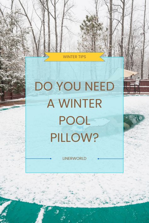 At LinerWorld, we strongly recommend that ground pool owners use a winter pool pillow under their pool cover. Today we’re sharing some benefits of winter pool pillows and how to properly install them! Pool Pillow Winter Diy, Winterize Above Ground Pool, Winter Pool, Winter Pool Covers, Oval Pool, Pool Pillow, Vinyl Pool, Pool Liner, Pool Care