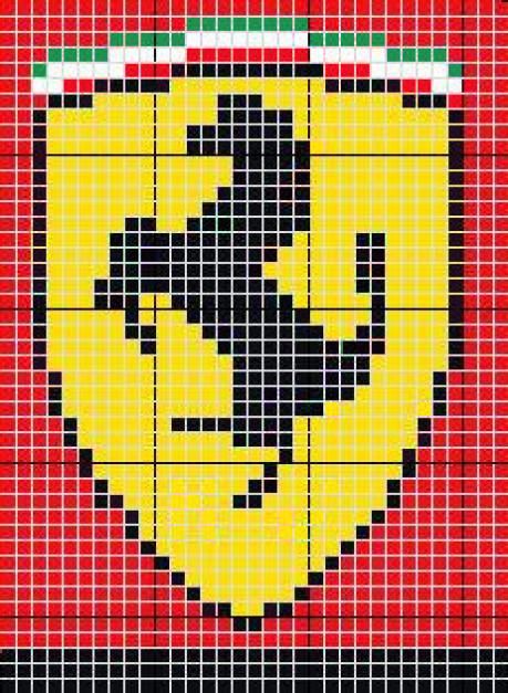 Scuderia Ferrari Logo, Ferrari Sign, Mustang Logo, Granny Square Projects, Pixel Art Pokemon, Pixel Drawing, Pixel Art Grid, Tapestry Crochet Patterns, Logo Knit