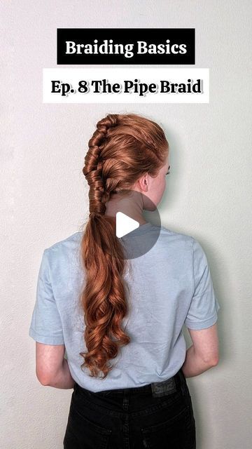 Ryan Terhune on Instagram: "This braid is a bit of a doozy but so fun once you get the technique down! #pipebraid #braidtutorial #braidingbasics #hairtutorial" Hairstyle Videos, Braid Tutorial, October 5, Hair Videos, Hair Tutorial, Hair Pins, Ginger, Braids, My Style