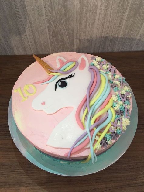 Simple Unicorn Cake, Unicorn Cake Design, Easy Unicorn Cake, Unicorn Birthday Party Cake, Rainbow Cake Pops, Unicorn Birthday Cake, Cake Designs Birthday, Mother's Day Diy, Unicorn Cake