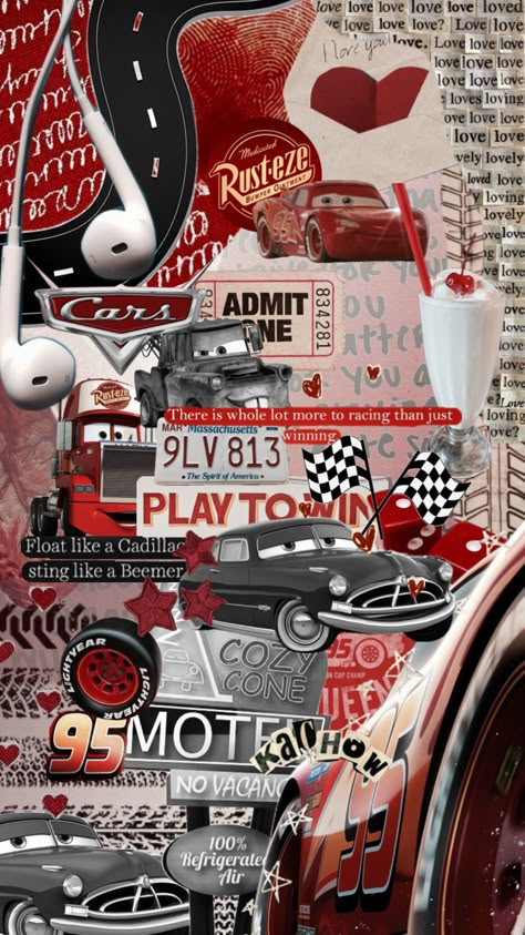 cars 🫶🏼 #cars #carsmovie #lightningmcqueen #mater #dochudson #disney #pixar #disneypixar #waltdisney #red #tv #aesthetic Disney Car Wallpaper, Red Cars Aesthetic Wallpaper, Lighting Mcqueen Wallpaper Aesthetic, Car Collage Aesthetic, Cars Aesthetic Movie, Lighting Mcqueen Wallpaper Iphone, Lightning Mcqueen Aesthetic Wallpaper, Cars The Movie Aesthetic, Cars Movie Wallpaper Aesthetic