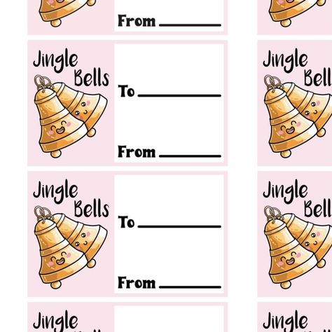 Jingle Bells Printable Gift Tags Bells Christmas, Printable Gift Tags, Party Favor Tags, Gift Tags Printable, Printable Gift, Jingle Bells, Favor Tags, Party Favor, Christmas Party