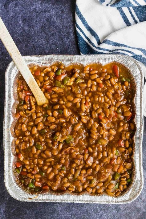 How to Make Smoked Baked Beans: Better Than You Remember Sweet Baked Beans, Ground Beef Baked Beans, Baked Beans Recipes, Easy Baked Beans Recipe, Smoked Baked Beans Recipe, Smoked Baked Beans, Baked Bean Casserole, Bake Beans, Southern Baked Beans