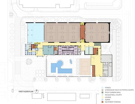 California State University Student Recreation Center,Plan Bouldering Wall, First Floor Plan, Floor Plan Ideas, California State University, Leisure Center, Rock Climbing Wall, Student Center, Create Your Own Business, Recreation Centers