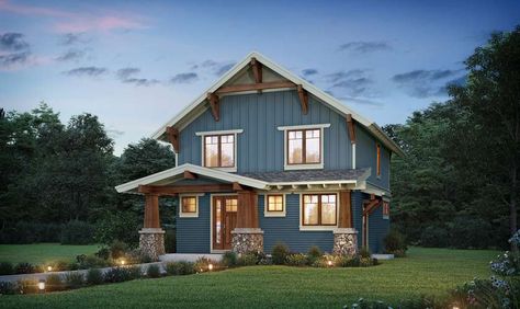 Well appointed Craftsman with Great Curb Appeal and Options Plan 21161 - The Astrid 2 Story Craftsman, Cottage Craftsman, Craftsman Details, Craftsman Cottage, Cottage Style House Plans, Building Costs, Craftsman Style House, Craftsman Style House Plans, Craftsman House Plan