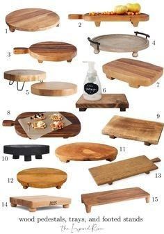 Wood Kitchen Crafts, Diy Wooden Pedestal Stand, Small Wood Gifts, Kitchen Wood Accessories, Design House Interior, Wooden Kitchen Utensils, House Interior Decor Ideas, Wood Shop Projects, Wood Pedestal