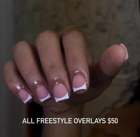 French Tip Shorties, French Tip Overlay, Overlay Nails, 2023 Nails, Nail Board, Gel Toe Nails, Hard Nails, American Hairstyles, Girly Acrylic Nails