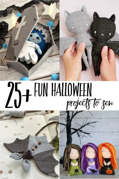 Sew Crafty Me, Free Sewing Patterns Halloween, 2 Yard Fabric Projects, Halloween Crafts Sewing, Easy Halloween Sewing Crafts, Halloween Felt Sewing Projects, Free Plushie Sewing Patterns For Beginners, Things To Sew For Fall, Fun Sewing Patterns Free