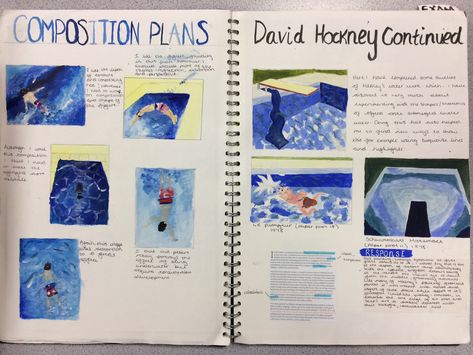 David Hockney Artist, Gcse Sketchbook, Artist Research, Sketchbook Artist, Artist Study, Gcse Art Sketchbook, David Hockney, Gcse Art, Art Sketchbook