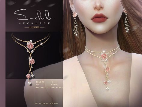 S-Club ts4 LL Necklace 202108 Sims 4 Cc Jewelry, Sims 4 Jewelry Cc, Sims 4 Accessories Cc, 4 Piercings, Cc Jewelry, Sims Accessories, Cc Accessories, Sims 4 Piercings, Sims Clothes