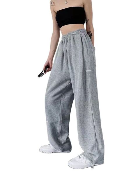 299570476c6f0309545110c592b6a63bdesc47263830ri Baggy Korean Fashion, Gym Pants Women, Dance Pants Hip Hop, Sweatpants Women, Gray Sweatpants, Outfit Korean, Gym Pants, Grey Sweatpants, Sports Pants