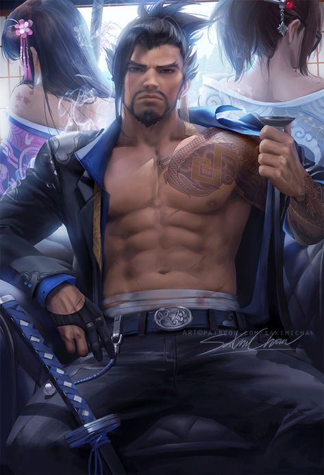 Hanzo suit by sakimichan on @DeviantArt Hanzo Overwatch, Sakimichan Art, Overwatch Hanzo, Hanzo Shimada, Overwatch Fan Art, Overwatch 2, Male Character, Photoshop Cs6, Know Your Meme