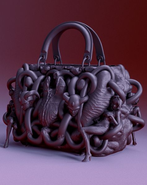 Halloween Tea Party, 3d Fashion, Future Clothes, Purple Bag, Trending Handbag, Bag Trends, Bag Design, Lady Dior Bag, Printed Bags