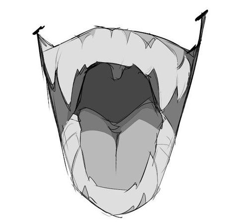 Hand To Mouth Reference, Fanged Mouth Reference, Stick Out Tongue Drawing Reference, Spiky Teeth Drawing, Sharp Teeth Art Reference, Tear Reference Drawing, Snake Fangs Human, Horror Mouth Drawing, Fox Teeth Reference