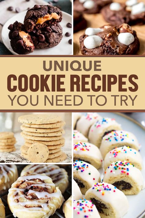 New Baking Recipes, Cookie Flavors List, Different Cookie Recipes, Unique Cookie Recipes, Recipes Unique, Special Cookies, Recipe Cookies, Cookie Recipes Unique, Food Cookies