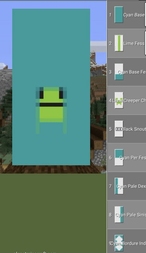 Cute Banners In Minecraft, Minecraft Banner Flag Designs, Goose Banner Minecraft, Cute Minecraft Banner Designs Tutorial, Minecraft Deer Head, Minecraft Cute Banner, Cute Banners Minecraft, Frog Banner Minecraft, Minecraft Gradient Roof