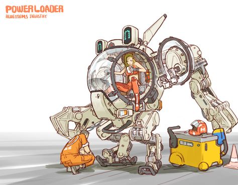 Legend Of Tank Girls  - Power Loader, Jong Il Kim on ArtStation at https://www.artstation.com/artwork/EJXKA App Dashboard, Arte Peculiar, 7 Design, App Ios, Arte Robot, Arte Cyberpunk, Ios Design, Ios 7, Dashboard Design