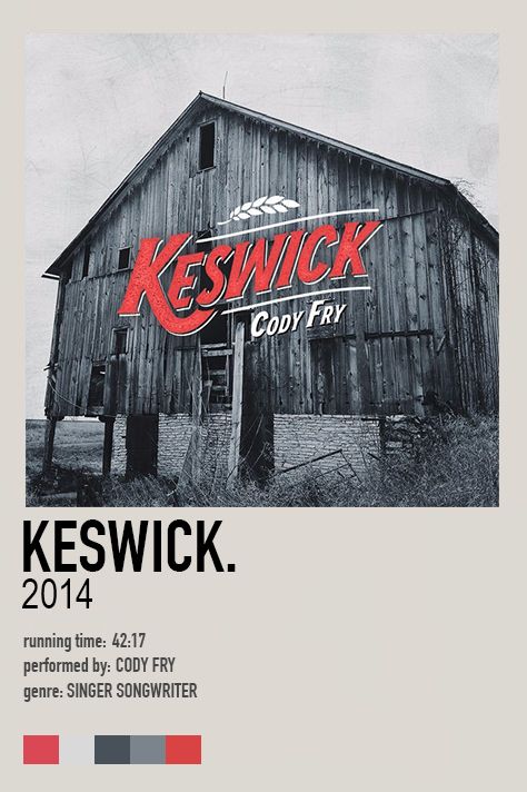 Keswick - Cody Fry (2014) Cody Fry, Album Posters, Music Album Cover, Music Album, Music Love, Singer Songwriter, Rappers, Singers, Album Covers