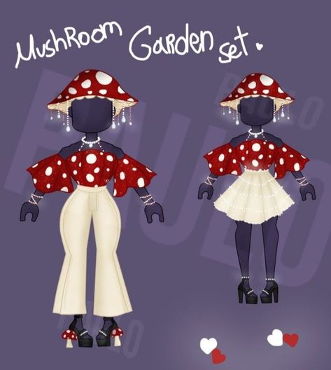 Mushroom Outfits, Mushroom Outfit, Mushroom Costume, Fair Outfits, Fancy Watches, Aesthetic Roblox Royale High Outfits, Clothing Design Sketches, Drawing Anime Clothes, Dress Design Sketches