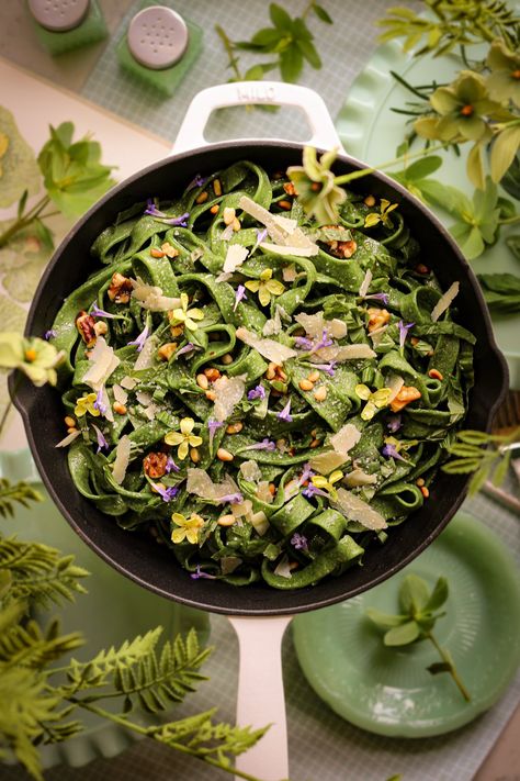 Nettle Recipes, Love Herbs, Pasta Toppings, Shaved Parmesan, Make Pasta, Foraged Food, Stinging Nettle, Toasted Pine Nuts, Wild Food