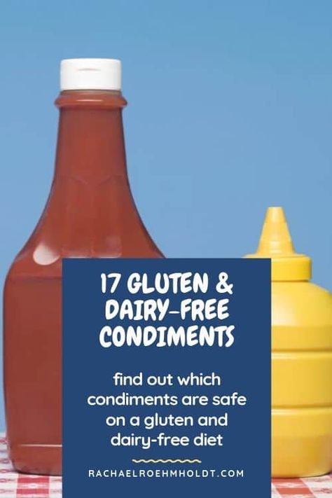 Gluten Free Condiments List, Dairy Free Vegetable Recipes, Gluten Free Enchiladas, Gluten Free Gravy, Dairy Free Pizza, Gluten Free Sauces, Dairy Free Soup, Going Gluten Free, Gluten And Dairy Free