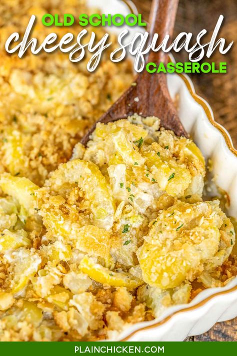 Old School Squash Casserole, Cheesy Squash Casserole, Cheesy Squash, Casserole Thanksgiving, Thanksgiving Casserole Recipes, Onion Butter, Christmas Casserole, Thanksgiving Casserole, Yellow Squash Recipes