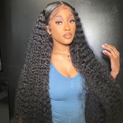 Faster shipping. Better service Water Wave Wig, Loose Deep Wave, Natural Looking Wigs, Closure Wigs, Wave Wig, Black Curly Hair, Dope Hairstyles, Long Wigs, Swiss Lace