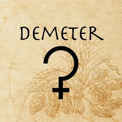 Demeter Symbol, Greek Mythology Symbols, Books Like Percy Jackson, Percy Jackson Heroes Of Olympus, Goddess Of Agriculture, Hades Tattoo, Greek God Tattoo, Goddess Of The Hearth, Goddess Symbols