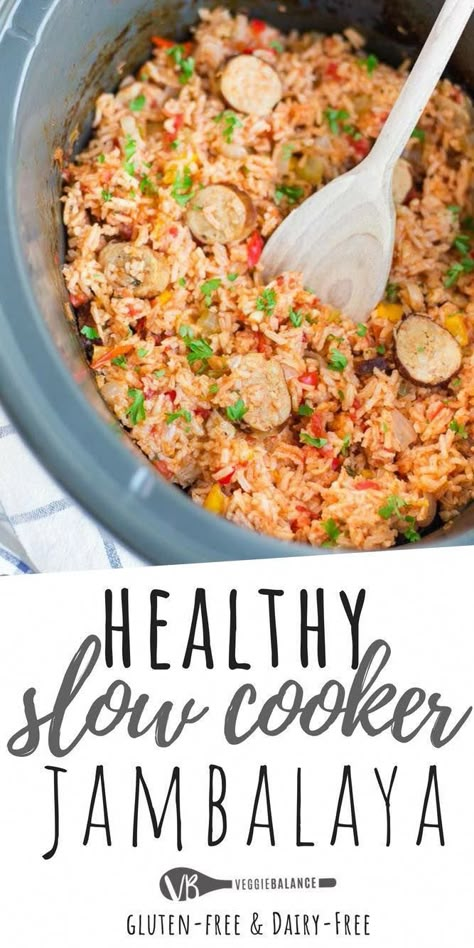 Slow Cooker Jambalaya, Slow Cooker Creamed Corn, Crockpot Dinner Recipes, Vegan Jambalaya, Vegan Slow Cooker Recipes, Vegan Crockpot, Vegan Slow Cooker, Vegetarian Crockpot Recipes, Jambalaya Recipe