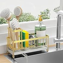 Dish Organization, Kitchen Sink Caddy, Sink Sponge Holder, Kitchen Sink Storage, Detergent Bottles, Divider Design, Sink Caddy, Kitchen Sponge, Sink Organizer