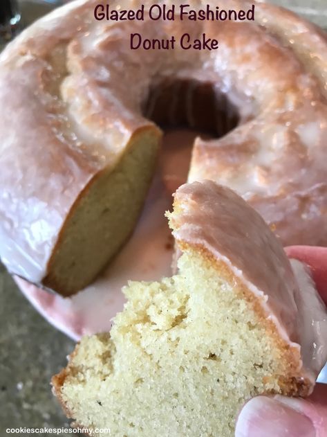 Donut Bundt Cake Recipes, Old Fashioned Bundt Cake, Old Fashion Desserts, Glazed Donut Cake, Glazed Bundt Cake, Donut Cake Recipe, Old Fashioned Desserts, Donut Bundt Cake, Breakfast Danish