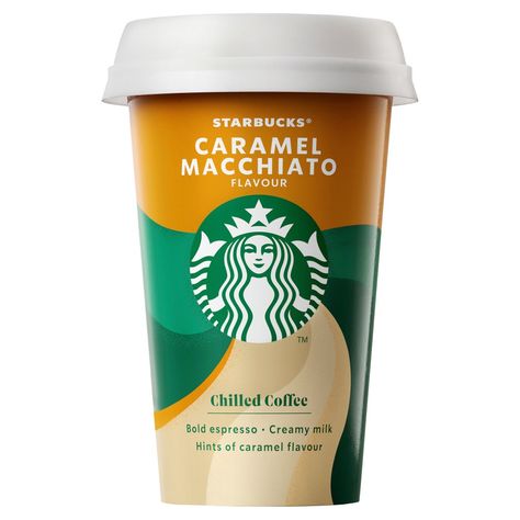 Starbucks Caramel Macchiato Iced Coffee 220ml | Bestway Wholesale Hazelnut Macchiato, Kawa Starbucks, Starbucks Macchiato, Starbucks Caramel Macchiato, Caramel Macchiato Starbucks, Coffee Calories, Caramel Cappuccino, Starbucks Latte, Starbucks Caramel