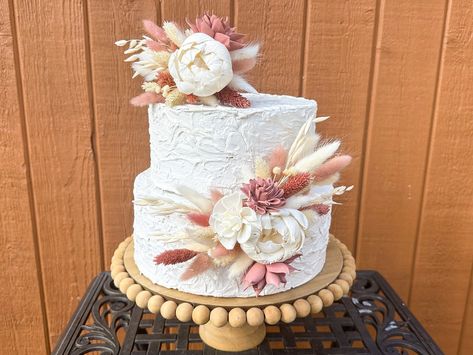 Dusty Rose Pink Blush & Ivory Boho Cake Flower Decoration for - Etsy Southwestern Centerpieces, Unique Wedding Cake Designs, Boho Wedding Cake Bohemian Style, Small Fall Wedding Cakes, Boho Bridal Shower Cake, October Wedding Cake, Boho Wedding Cakes, Boho Chic Wedding Cake, Western Wedding Cakes