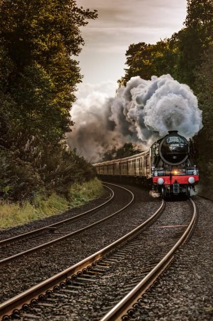 Flying Scotsman passes through Cumbria in centenary year Ribblehead Viaduct, Train Wallpaper, Flying Scotsman, National Railway Museum, Steam Engine Trains, Railway Museum, Railroad Photos, Old Trains, Train Journey