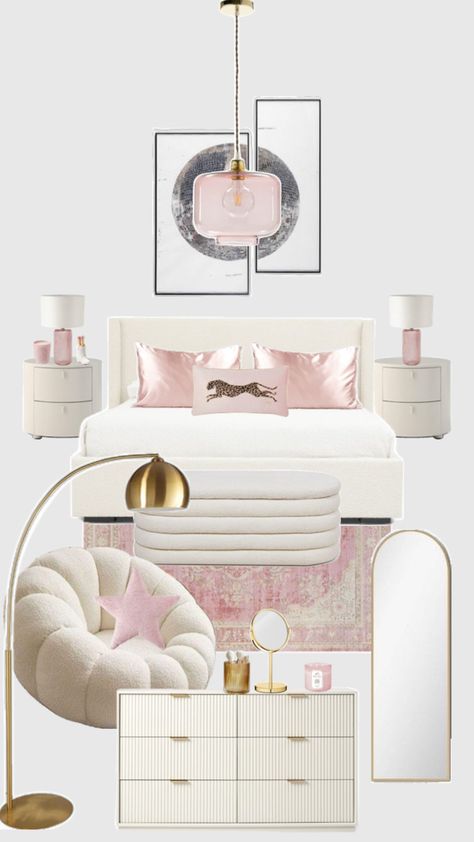 Pretty Dorm Room, White Room Decor, Classy Bedroom, Room Redesign, Preppy Room, Redecorate Bedroom, Dream Room Inspiration, Room Makeover Bedroom, Pink Room