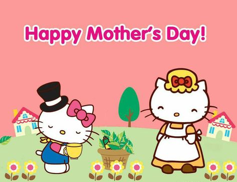 Hello Kitty Mothers Day, Hello Kitty Frases, Happy Women's Day Card, Happy Mothers Day Sister, Happy Mother's Day Funny, Happy Girls Day, Hello Kitty Happy, Hello Kitty Vans, Happy Mothers Day Images